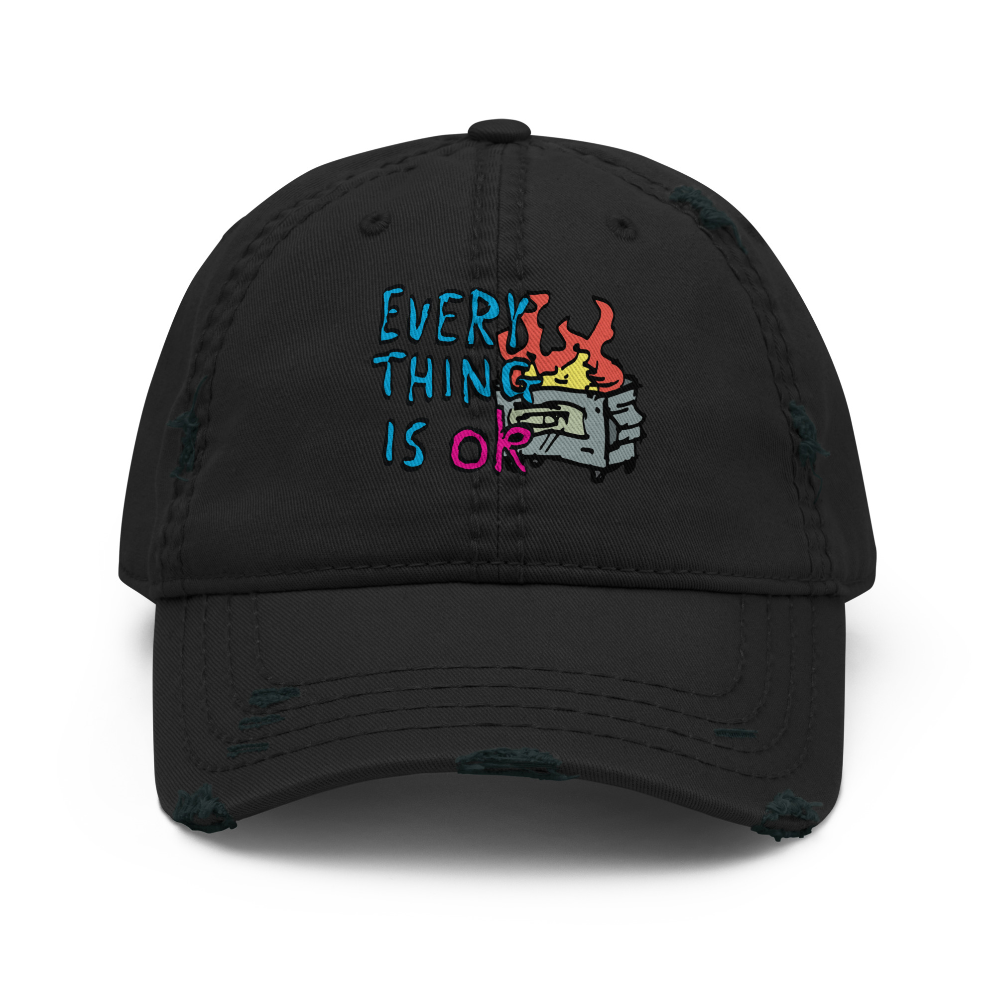 Everything is OK Distressed Dad Hat